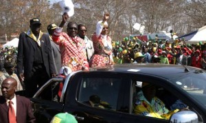 Robert Mugabe campaigning