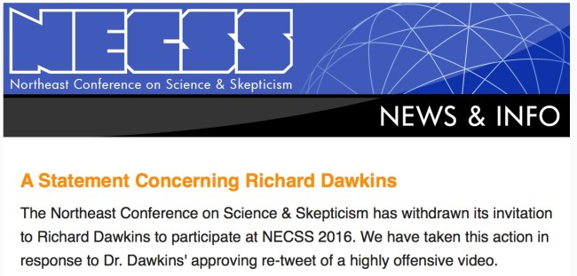 Richard Dawkins NECSS