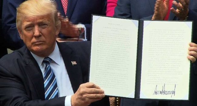 Trump signs Religious Freedom executive order that supposedly obliterates the Johnson Amendment