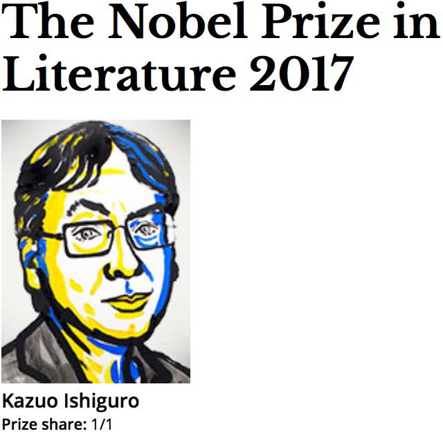 2017 Nobel Prize Literature
