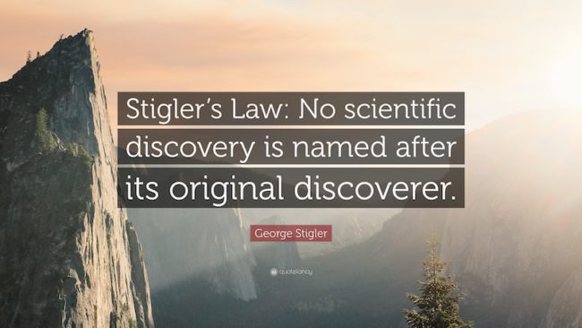 stiglers law