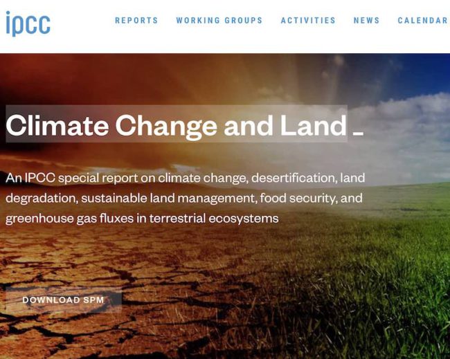 IPCC Report - Climate Change and Land