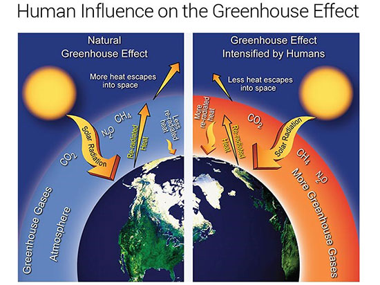 the greenhouse effect - CO2, HFCs and CFCs