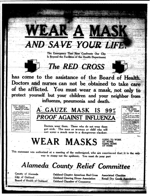 red cross face masks in 1918