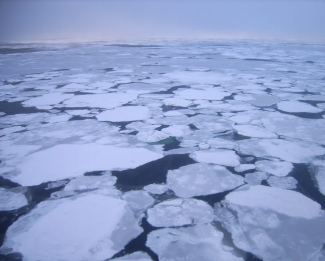 laptev sea ice in the arctic over siberia
