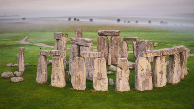 The standing stones of stonehenge