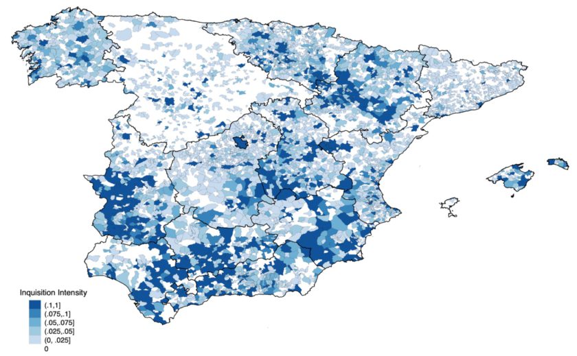 Areas impacted by Spanish Inquisition persecution